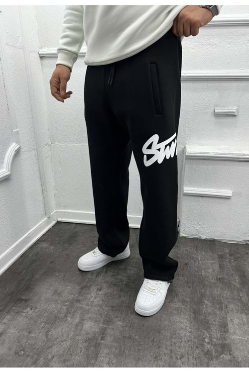 1017 STWD BÜYÜK LOGO EŞOFMAN - SİYAH