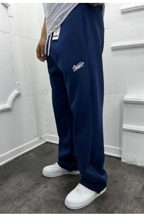 1018 STWD NAKIŞ LOGO BAGGY EŞOFMAN - LACİVERT - L