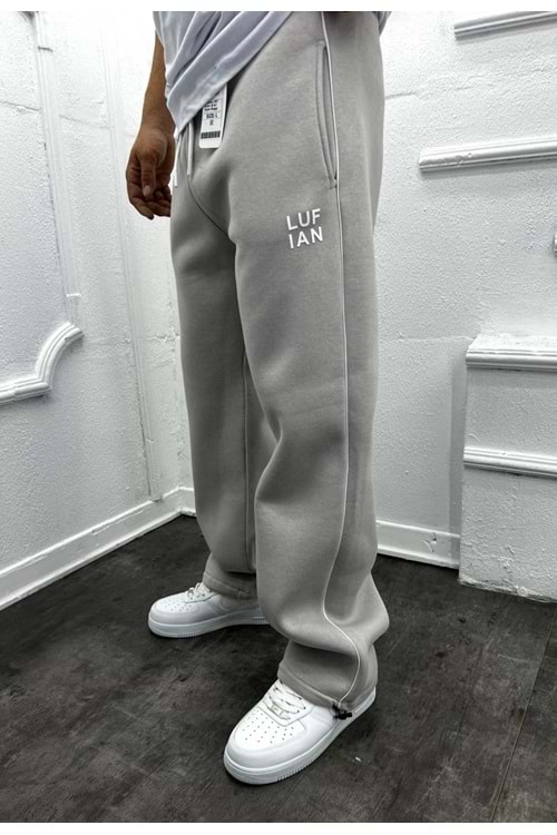 1005 LUFIAN ŞERİT DETAY EŞOFMAN - TAŞ