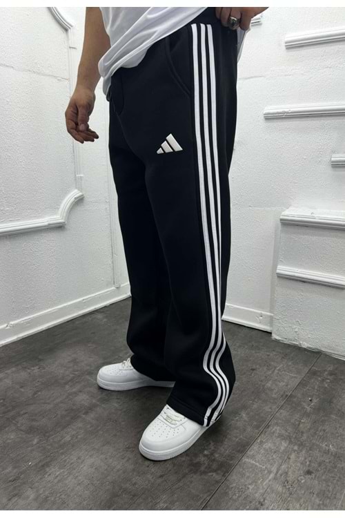 1010 ADİDAS ŞERİTLİ EŞOFMAN - SİYAH - M