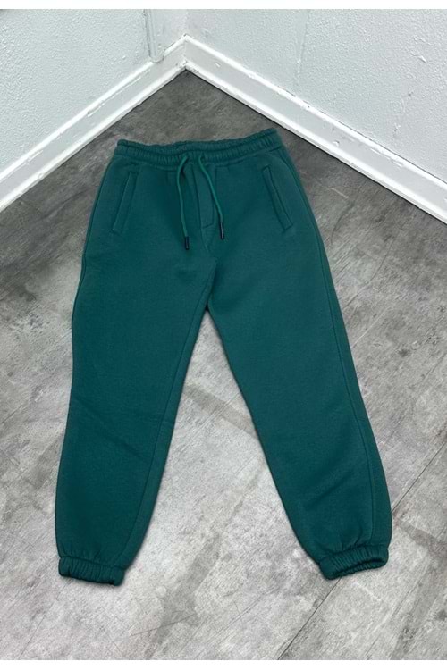 1002 PAÇA LASTİK EŞOFMAN - PETROL YEŞİLİ - S