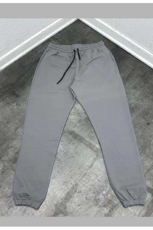 1004 BASİC PAÇA LASTİK EŞOFMAN - KOYU FÜME - M