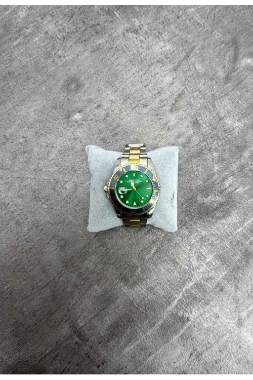 1002 ROLEX SAAT - ALTIN YEŞİL GÜMÜŞ - STANDART