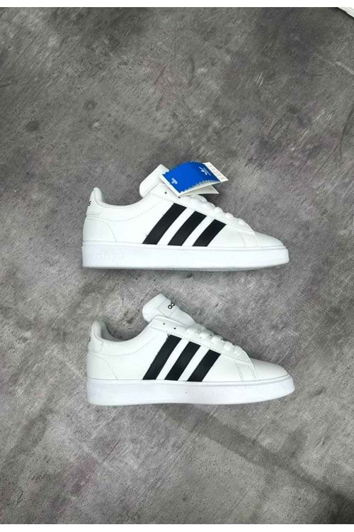 1020 ADIDAS GRAND COURT AYAKKABI - BEYAZ-SIYAH - 40