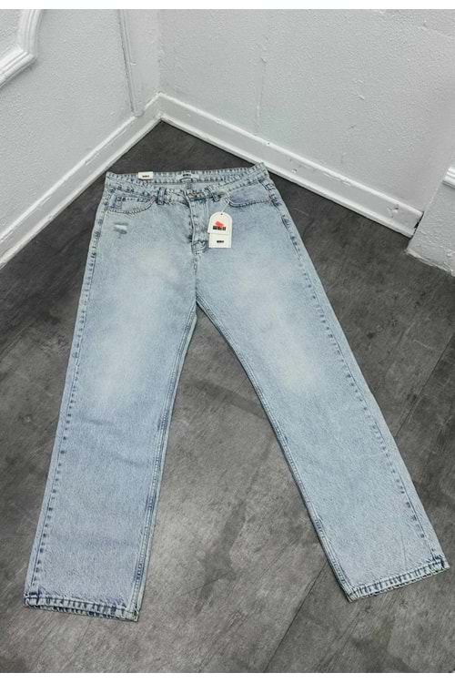 1006 WE11 TASLAMA BAGGY KOT - BUZ MAVİ