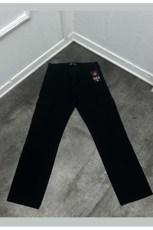 1010 WE11 KARGO BAGGY KOT - SİYAH - 32