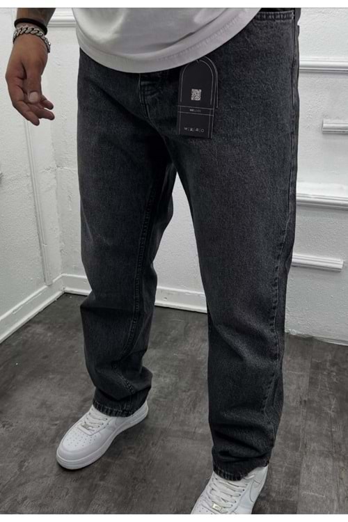 1016 WE11 TASLAMA BAGGY KOT - KOYU GRI