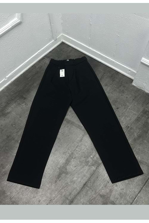 1002 BRO KUMAŞ BAGGY PANTOLON - SİYAH - S