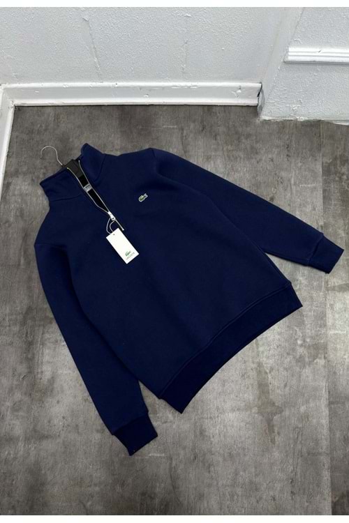 1019 LACOSTE FERMUAR YAKA SWEAT - LACİVERT - S