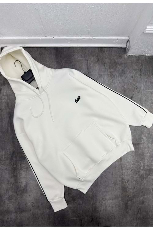 1027 STWD KAPÜŞONLU SWEAT - BEYAZ - S