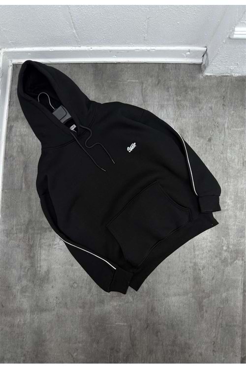 1027 STWD KAPÜŞONLU SWEAT - SİYAH - M