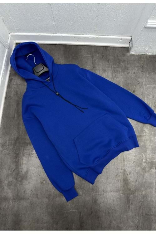 1007 BASIC KAPÜŞONLU SWEAT - LACİVERT - M