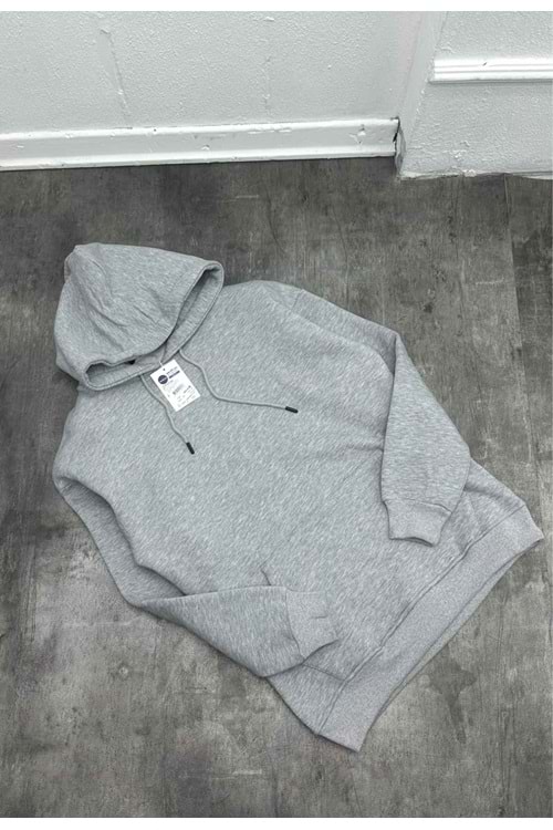 1007 BASIC KAPÜŞONLU SWEAT - GRİ - S
