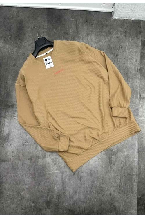 1001 FREDOOM FİTİLLİ SWEAT - ALTIN HARDAL - S