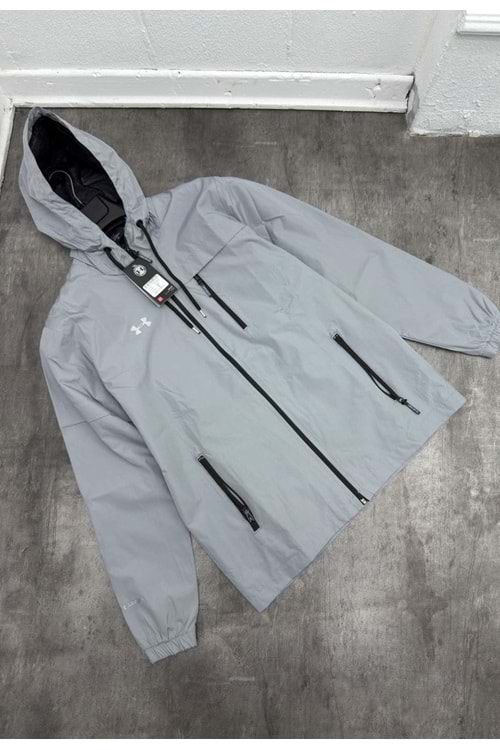 1002 UNDER REFLEKTOR BASKI YAĞMURLUK - AÇIK GRİ - M