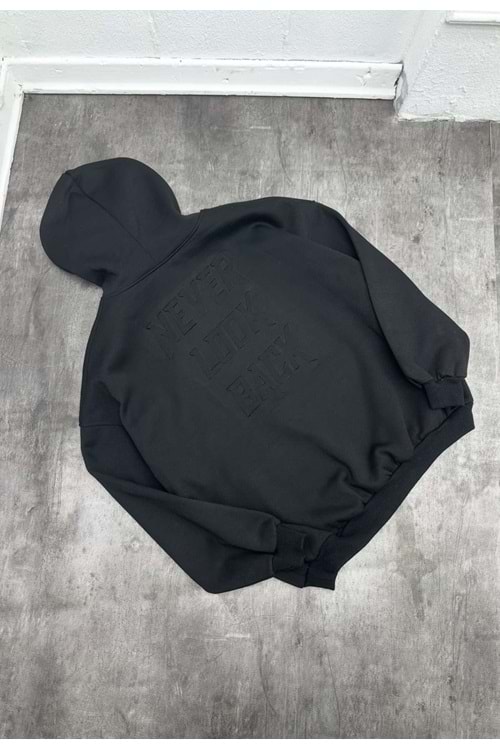 1001 NEVER KABARTMA BÜYÜK LOGO - SİYAH - STANDART