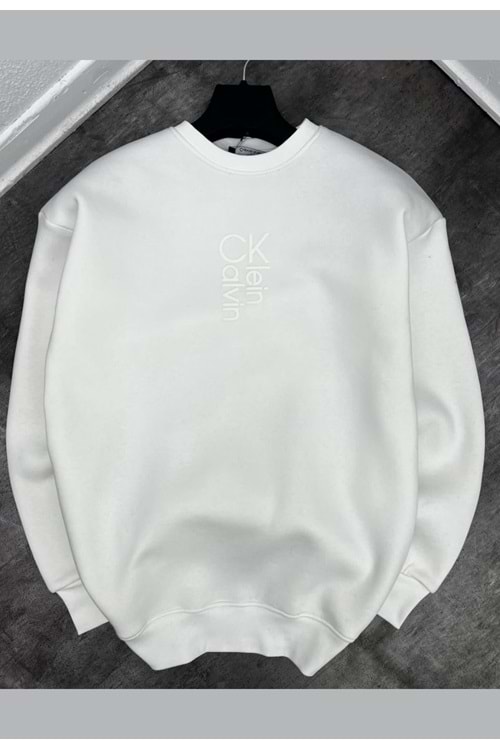 1014 CK YARIM OVERSIZE SWEAT - BEYAZ