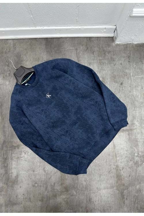 1015 CK YIKAMA RENK SWEAT - LACİVERT - S