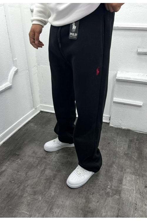 1013 POLO KIRMIZI LOGO BAGGY EŞOFMAN - SİYAH - M