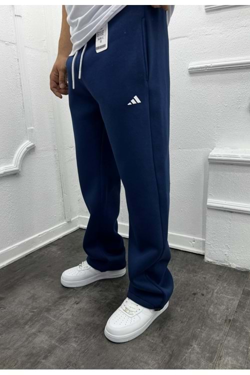 1028 ADIDAS REFLEKTÖR BASKI BAGGY EŞOFMAN - LACİVERT - L