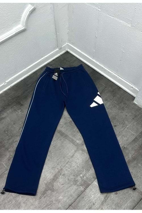 1031 ADİDAS TEK ŞERİT KABARTMA LOGO BAGGY EŞOFMAN - LACİVERT - XXL