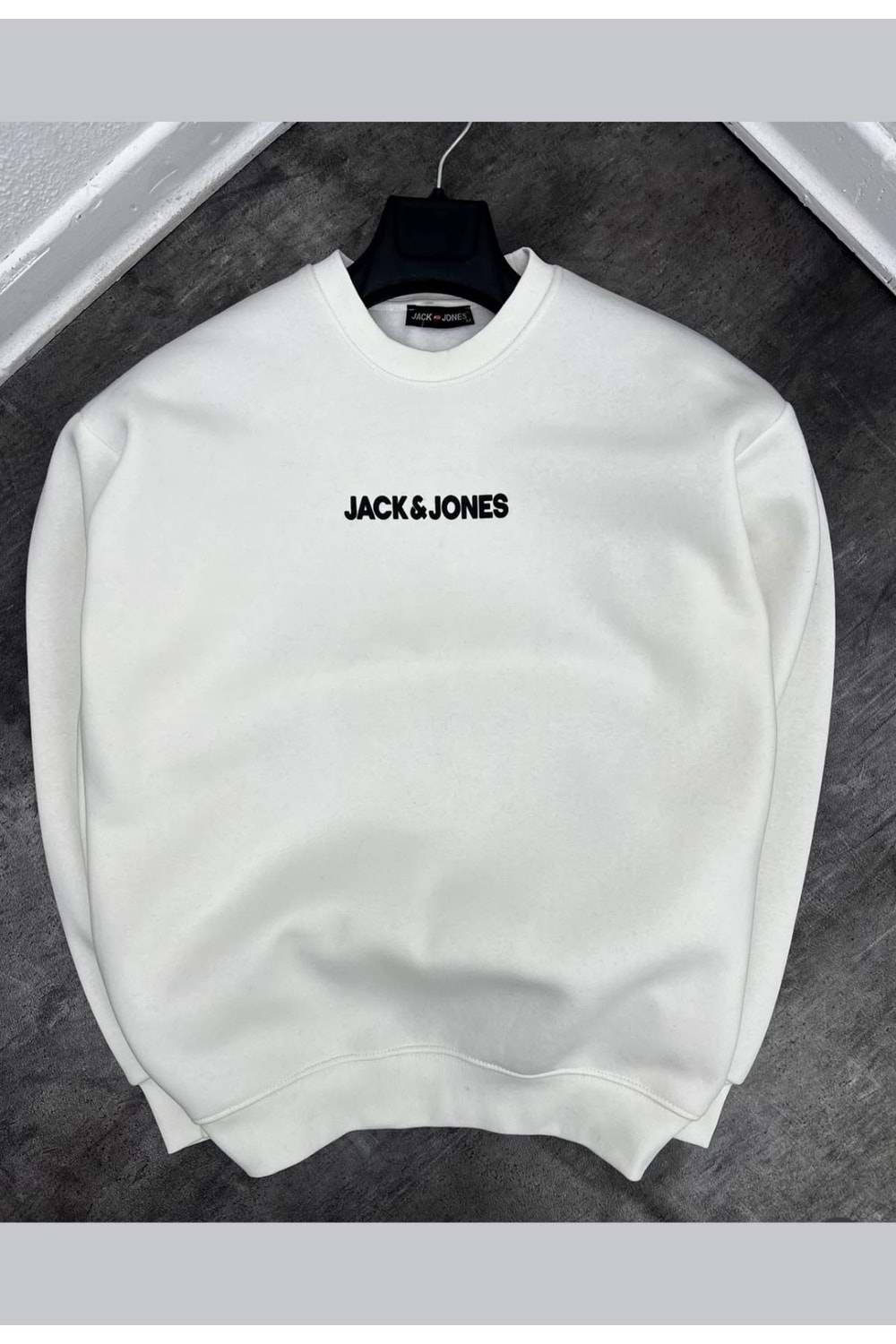 1001 JACK JONES SWEAT - BEYAZ - S