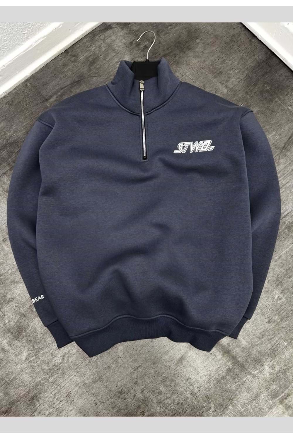 1004 STWD FERMUAR YAKA SWEAT - KOYU FÜME