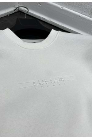 1003 LUFIAN BISIKLET YAKA SWEAT - BEYAZ - M