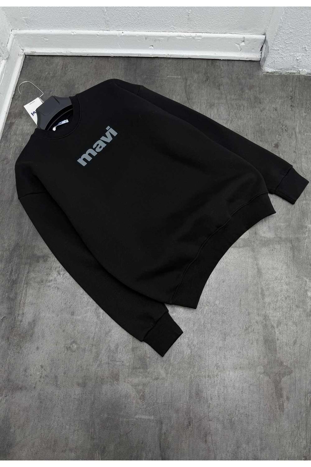 1002 MAVI BISIKLET YAKA SWEAT - SİYAH - S