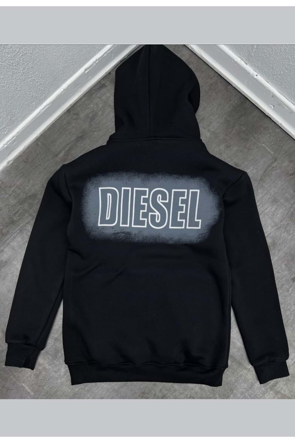1001 DIESEL KAPÜŞONLU SWEAT - SİYAH - S