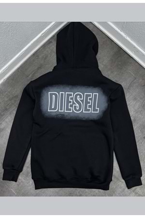 1001 DIESEL KAPÜŞONLU SWEAT - SİYAH - S