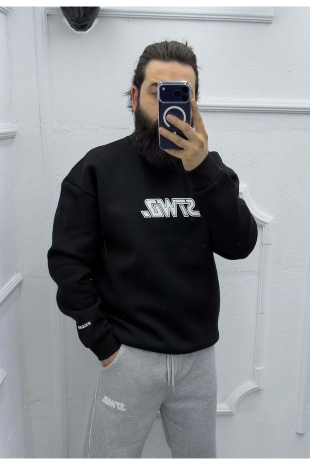 1012 STWD BISIKLET YAKA SWEAT - SİYAH - M