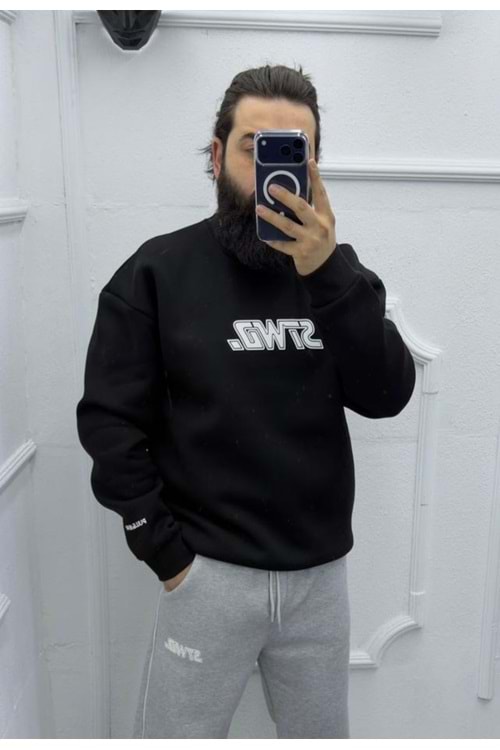 1012 STWD BISIKLET YAKA SWEAT - SİYAH - M
