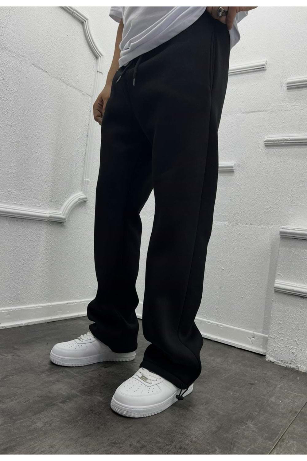 1001 BASİC DUZ BAGGY ESOFMAN - SİYAH