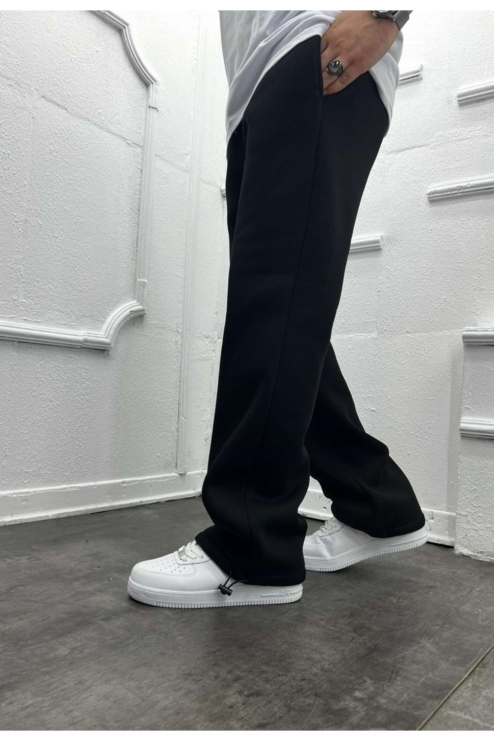 1001 BASİC DUZ BAGGY ESOFMAN - SİYAH