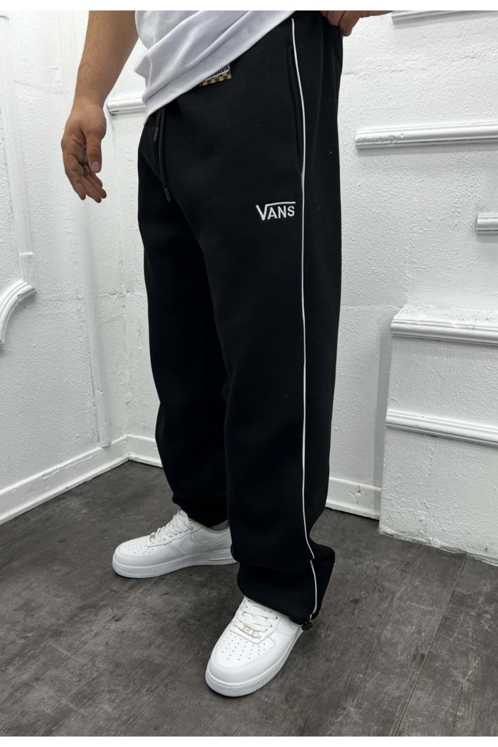 1001 VANS NAKIŞ LOGO BAGGY EŞOFMAN - SİYAH - XL