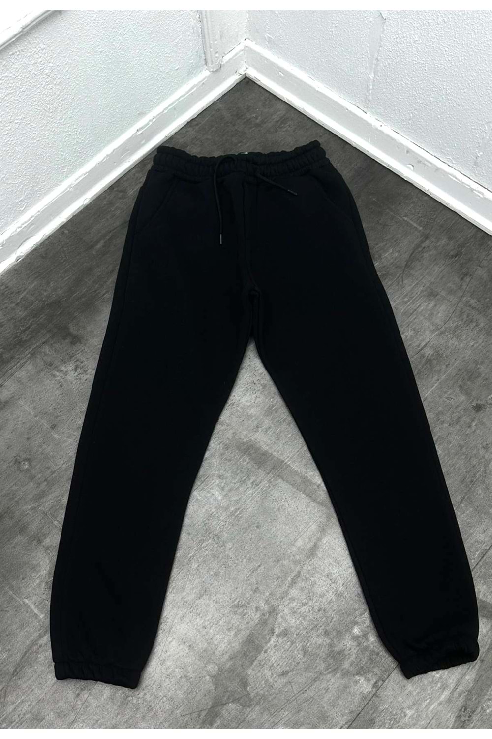 1002 PAÇA LASTİK EŞOFMAN - SİYAH - XL