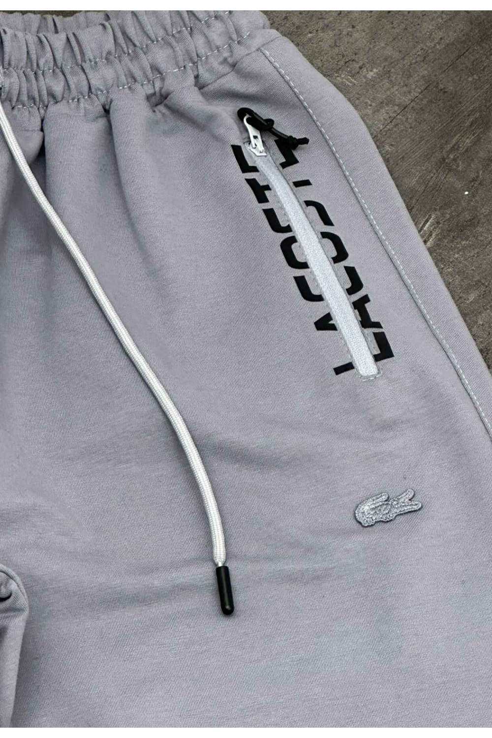 1014 LACOSTE EŞOFMAN - BOYALI GRİ - L