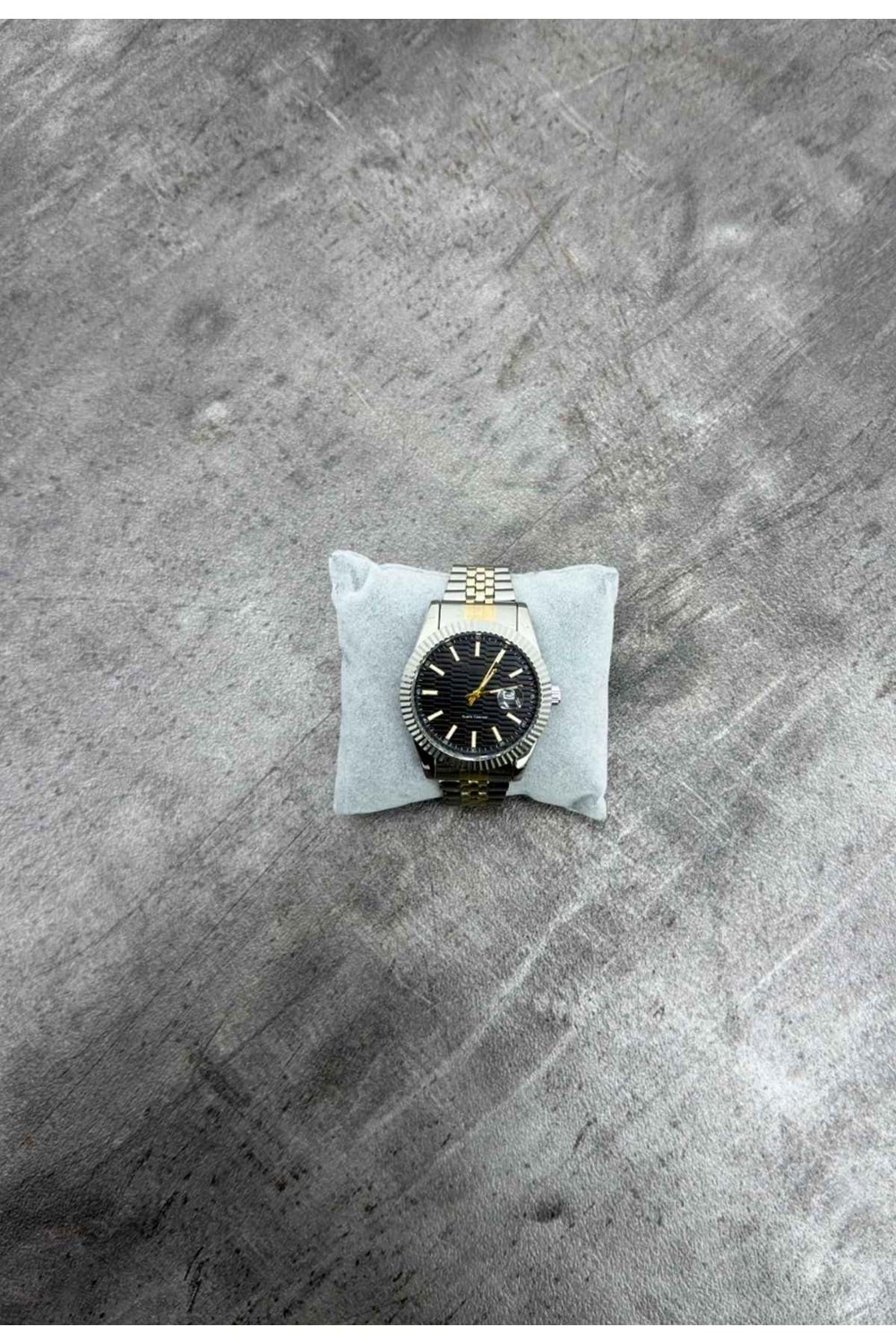 1004 ROLEX SAAT - ALITN GÜMÜŞ SİYAH - STANDART