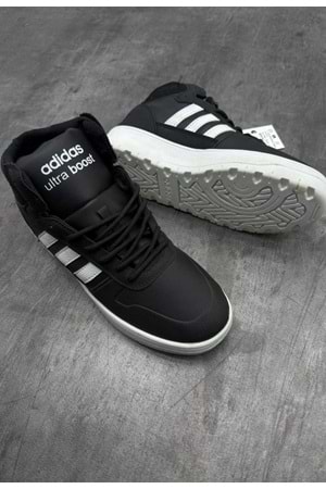 1019 ADIDAS ULTRA BOOST BILEKLI AYAKKABI - SİYAH-BEYAZ
