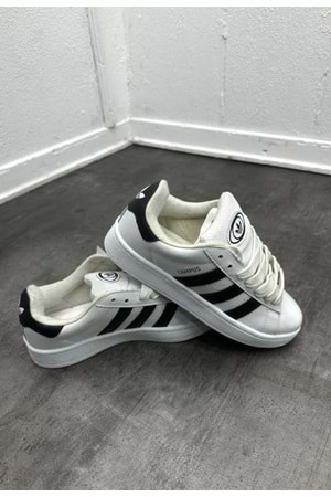 1021 ADIDAS CAMPUS AYAKKABI - BEYAZ-SIYAH
