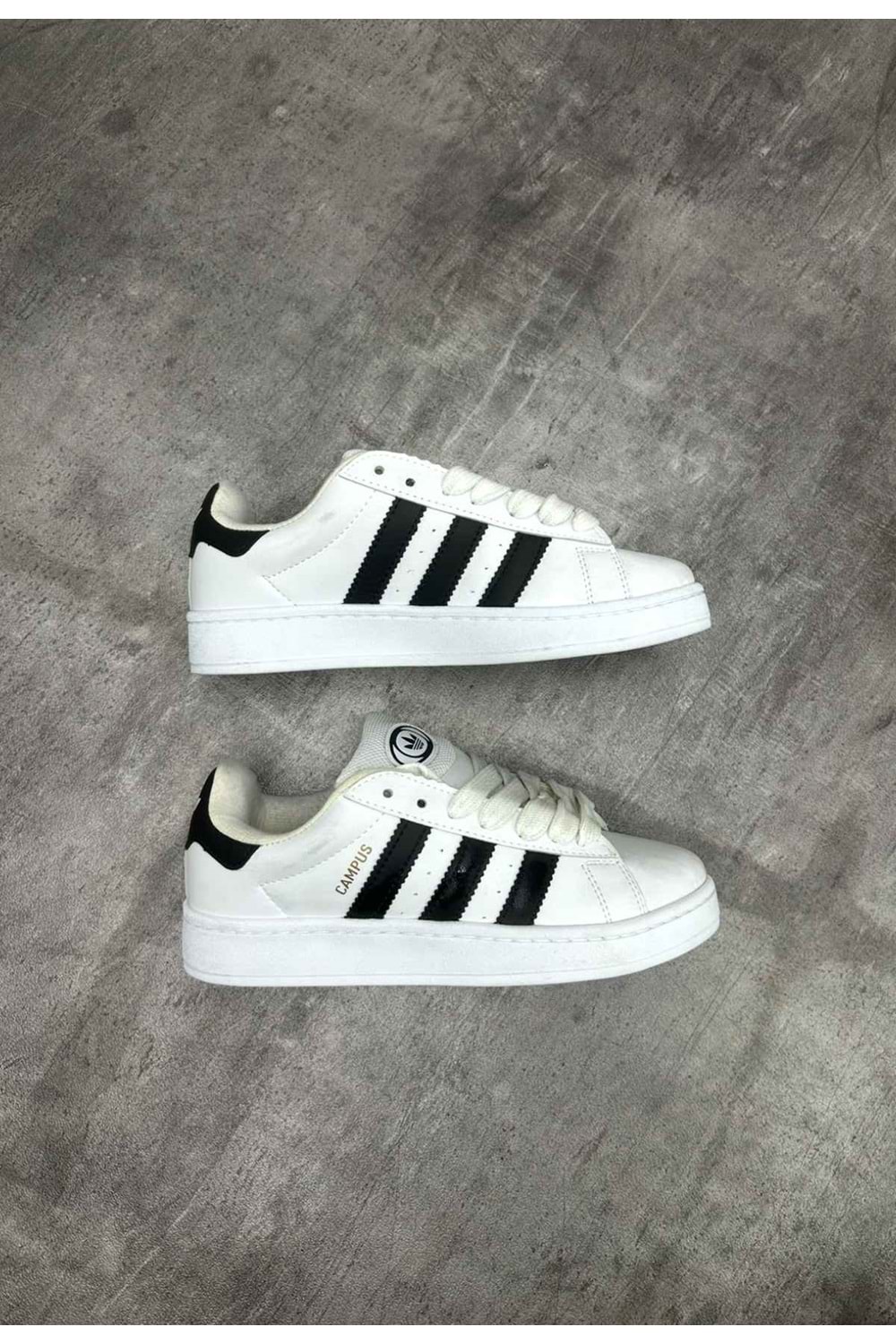 1021 ADIDAS CAMPUS AYAKKABI - BEYAZ-SIYAH