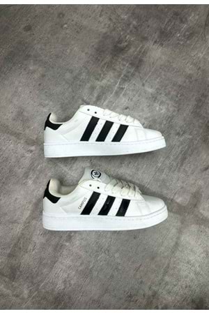 1021 ADIDAS CAMPUS AYAKKABI - BEYAZ-SIYAH