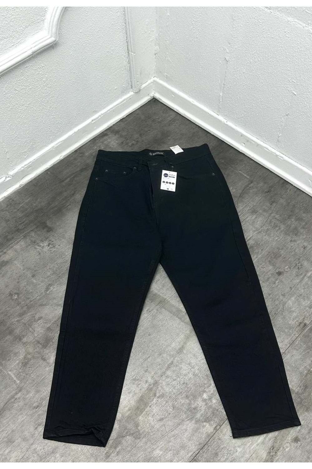 1001 DONT PANIC BOYFIREND KOT - SİYAH - 32