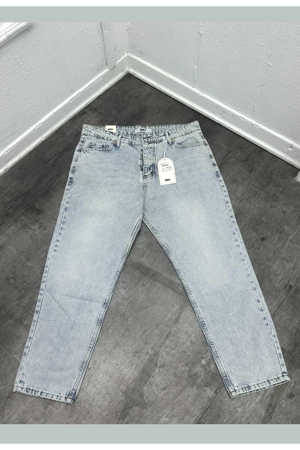 1003 WE11 TAŞLAMA BOYFRIEND KOT - AÇIK BUZ MAVİ - 34