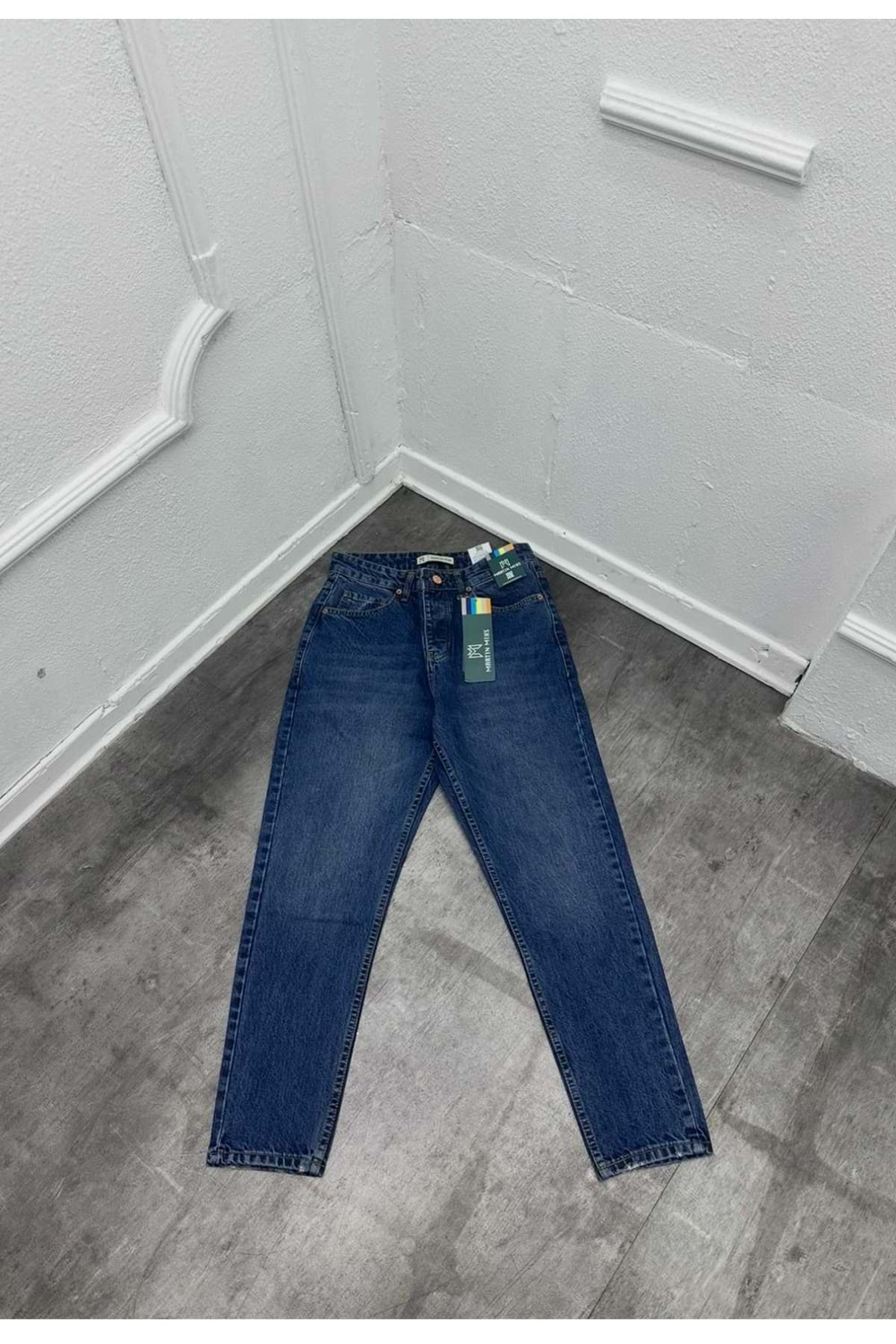 1001 MARTIN TAŞLAMA BOYFREND KOT - LACİVERT - 30