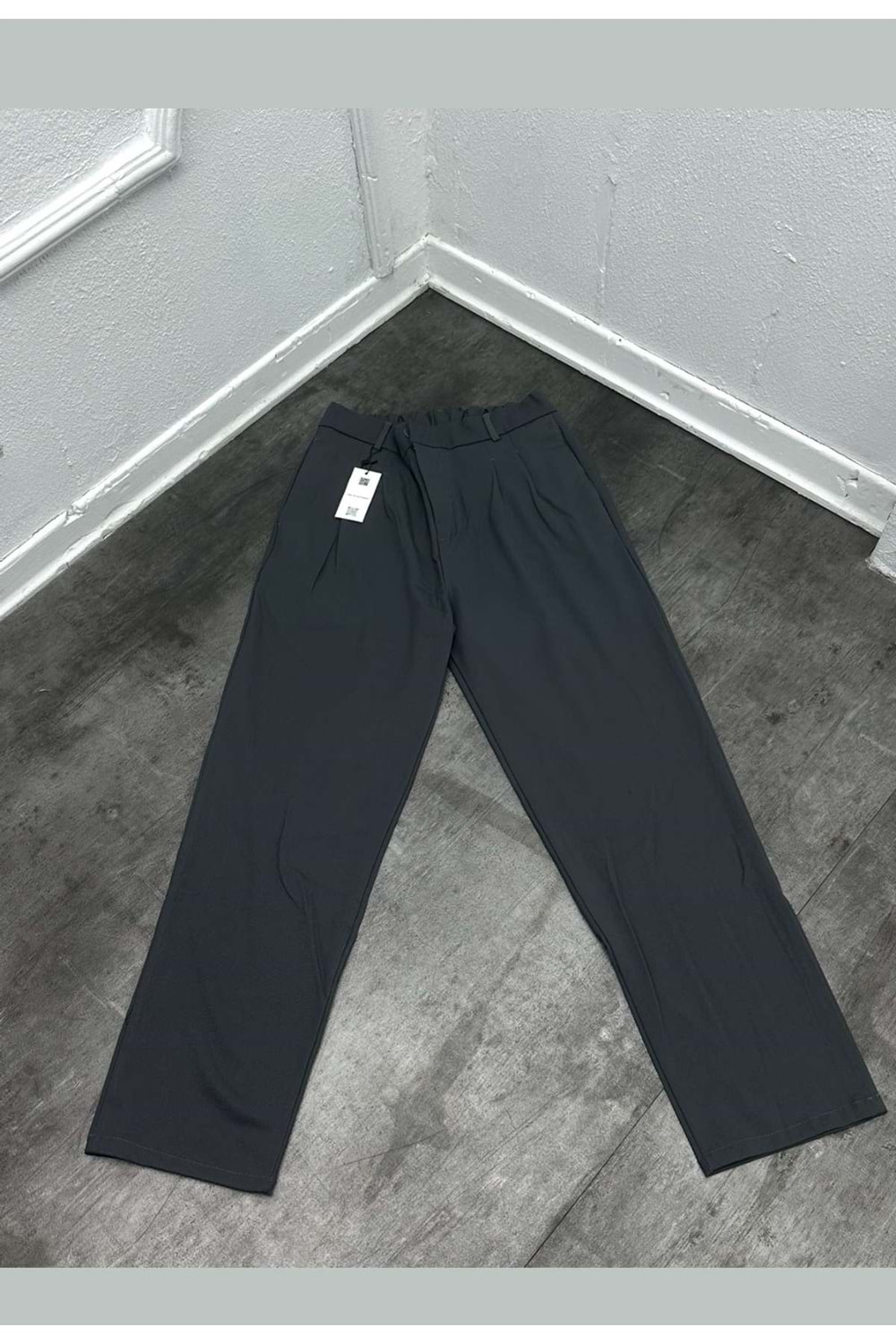 1002 BRO KUMAŞ BAGGY PANTOLON - ANTRASİT - M