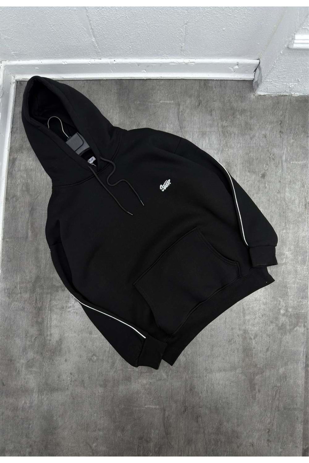 1027 STWD KAPÜŞONLU SWEAT - SİYAH - M