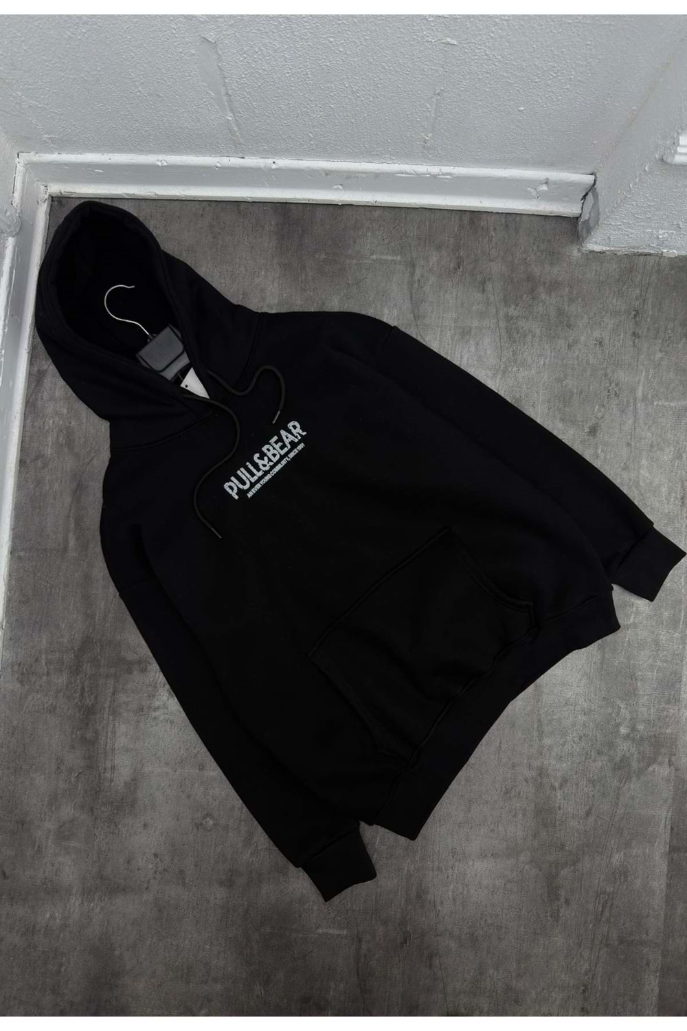 1004 PULL BEAR KAPÜŞONLU SWEAT - SİYAH - M