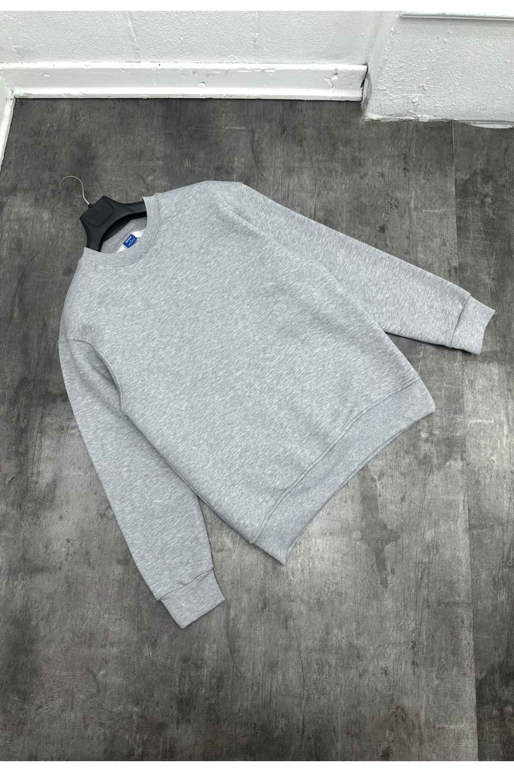 1006 BASIC BISIKLET YAKA SWEAT - GRİ - S